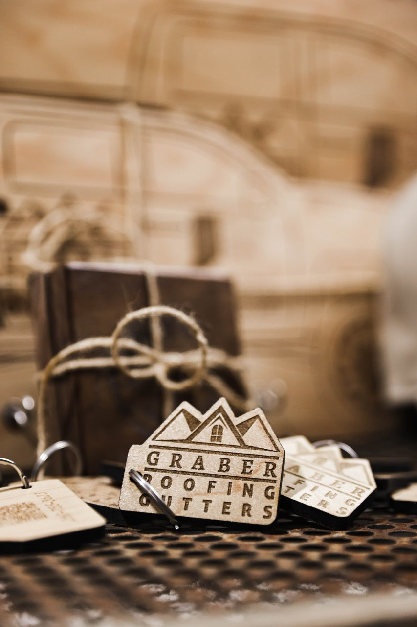 Wooden Branded Keychain